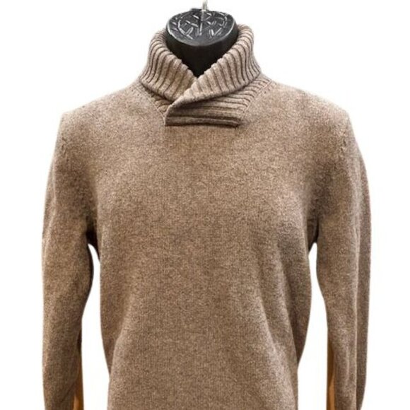 GAP Cowl Neck Long Sleeve Sweater with Ribbed Collar, Hem, and Cuffs in Grey - Picture 2 of 8